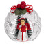 Bagutta Sfera Natalizia con Angelo e Pacco Regalo Finitura Argento Diametro 10 cm