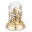 Bagutta Cupola Natalizia Luminosa Oro con Presepe e Capanna 13 cm