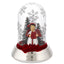Bagutta Cupola Natalizia Luminosa Argento con Angelo e Regalo 13 cm