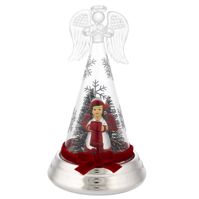 Bagutta Angelo Natalizio Luminoso Argento in Preghiera 18 cm