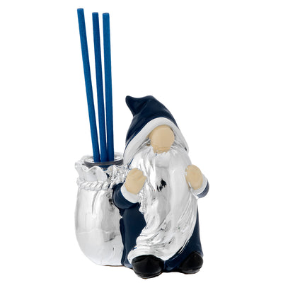 Bagutta Gnomo Natalizio Profumatore Silver Plated Blu 6,5x8 cm Fragranza Limone Inclusa