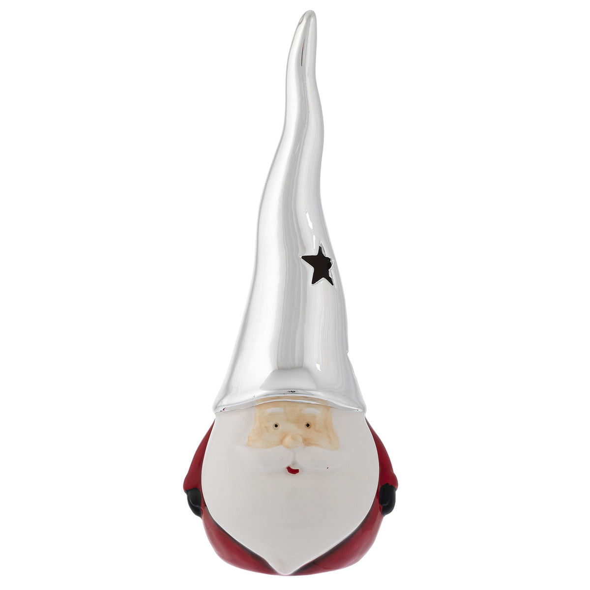 Bagutta Profumatore Babbo Natale Cappello Argento 23 cm Fragranza al Limone Inclusa