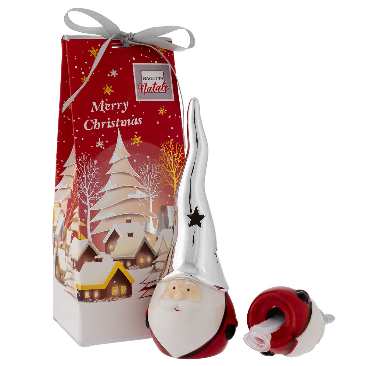 Bagutta Profumatore Babbo Natale Cappello Oro 18 cm Fragranza al Limone Inclusa