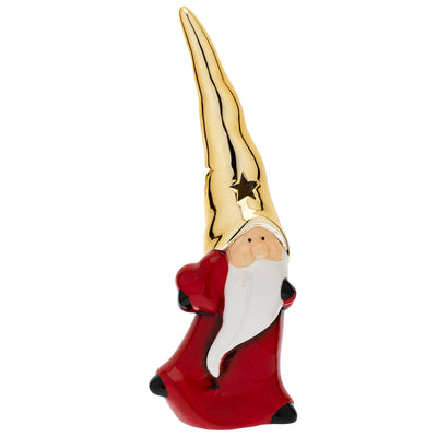 Bagutta Profumatore Babbo Natale con Cuore Cappello Oro 19 cm Fragranza al Limone Inclusa
