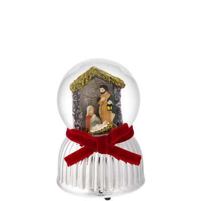 Bagutta Sfera di Neve Musicale con Presepe in Capanna 9x13 cm