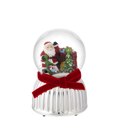 Bagutta Sfera di Neve Musicale con Babbo Natale e Albero 9x13 cm