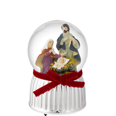 Bagutta Sfera di Neve Musicale con Sacra Famiglia 10x16 cm