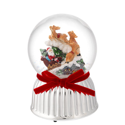 Bagutta Sfera di Neve Musicale con Babbo Natale e Albero 12x18 cm