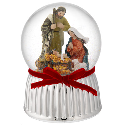 Bagutta Sfera di Neve Musicale con Presepe e Agnello 15x21 cm