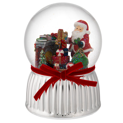 Bagutta Sfera di Neve Musicale con Babbo Natale e Regali 15x21 cm