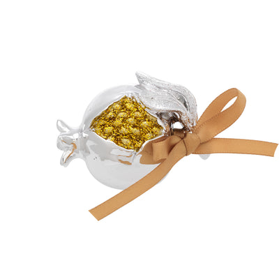 Bagutta Melograno Portafortuna Decorativo con Perle Oro 6x6 cm