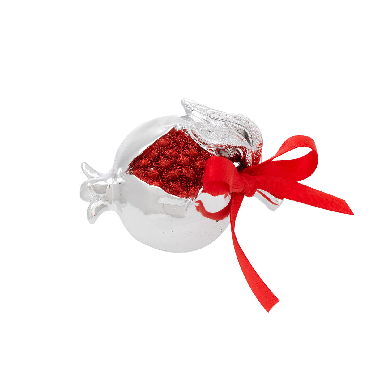 Bagutta Melograno Portafortuna Decorativo con Perle Rosse 6x6 cm