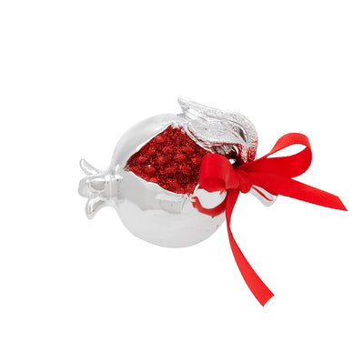 Bagutta Melograno Portafortuna Decorativo con Perle Rosse 6x6 cm