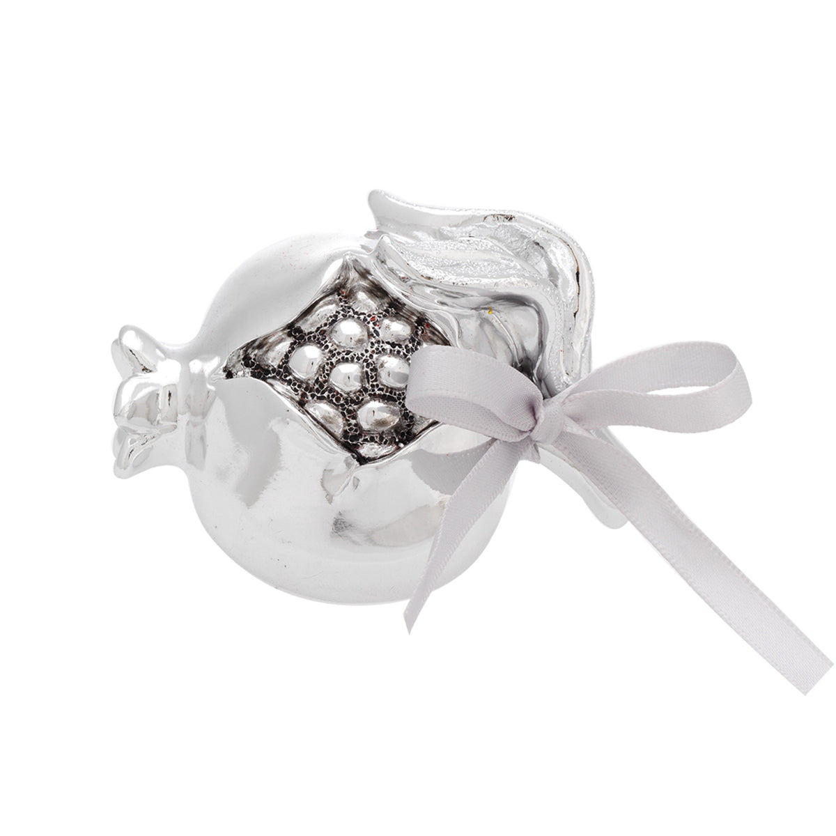Bagutta Melograno Portafortuna Decorativo con Perle Argento 7,5x7,5 cm