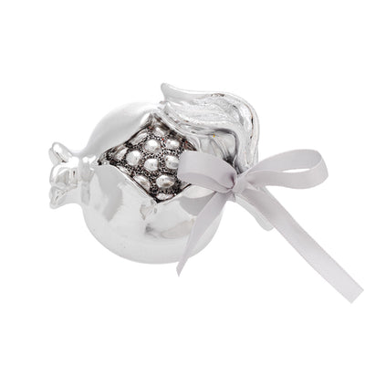 Bagutta Melograno Portafortuna Decorativo con Perle Argento 7,5x7,5 cm