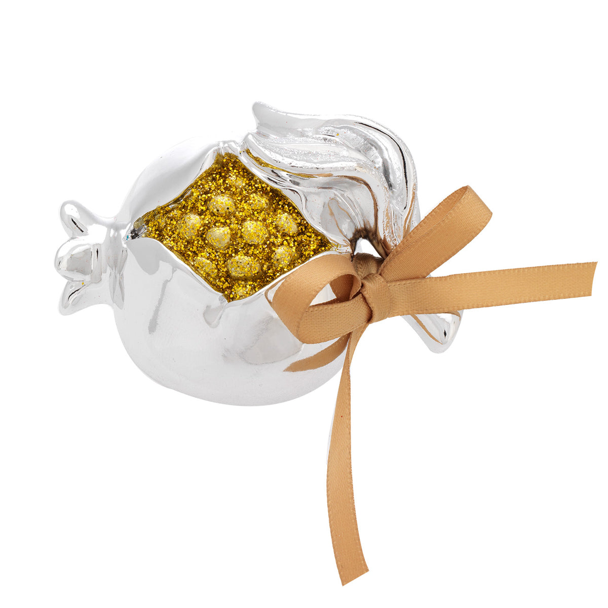 Bagutta Melograno Portafortuna Decorativo con Perle Oro 7,5x7,5 cm