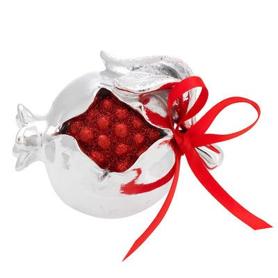 Bagutta Melograno Portafortuna Decorativo con Perle Rosse 9x9 cm