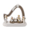 Bagutta Presepe Provenzale con Capanna LED Tortora e Bianca 7 Pezzi 9x21x19 cm