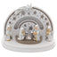 Bagutta Presepe Natalizio Europeo con Parete ad Arcobaleno LED 7 Figure 14x24x16 cm