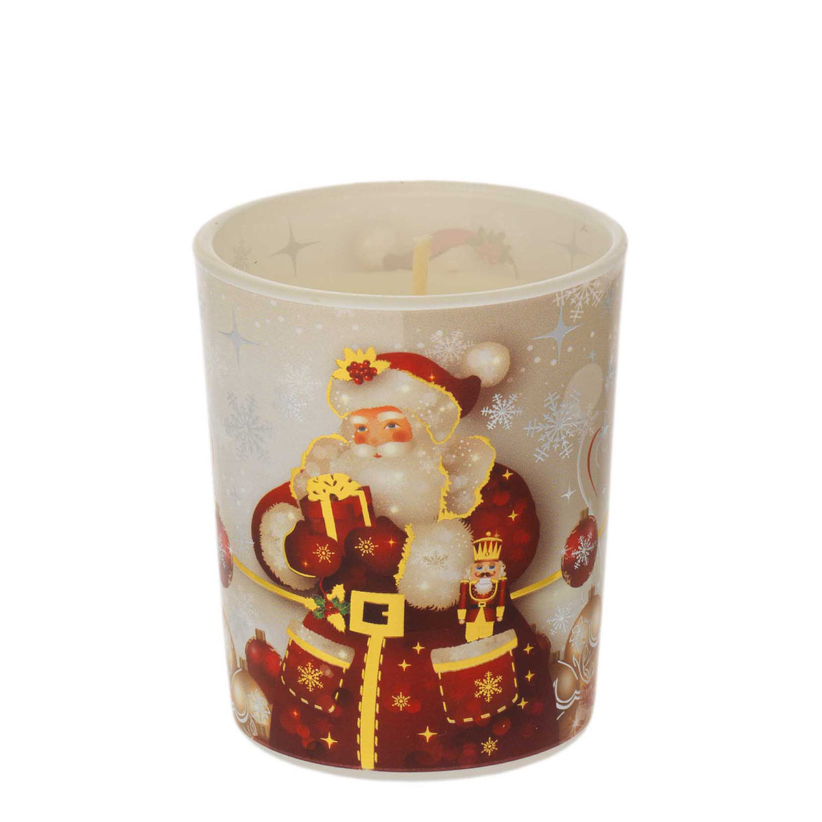 Bagutta Candela Profumata Vaniglia Bianca con Babbo Natale 70 g 5,5x7 cm
