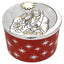 Bagutta Candela Profumata in Vasetto Tondo Rosso con Coperchio Presepe 200 g 10,7x6 cm