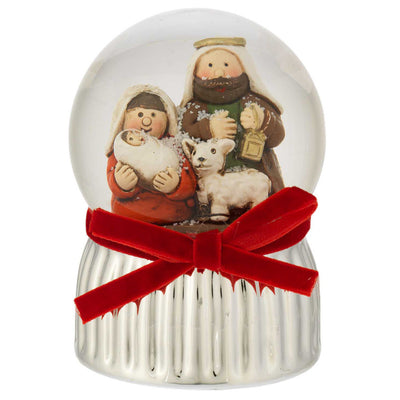 Bagutta Sfera di Neve Natalizia con Presepe e Agnello 7x9 cm