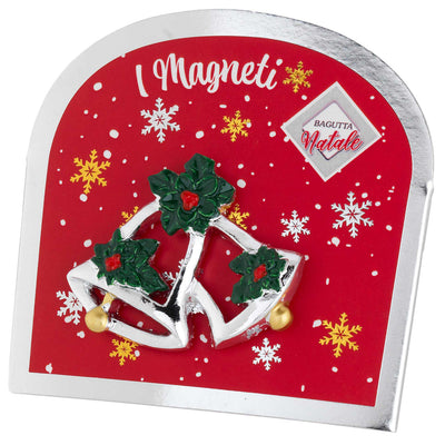 Bagutta Magnete Natalizio Campane con Agrifoglio 5x5 cm
