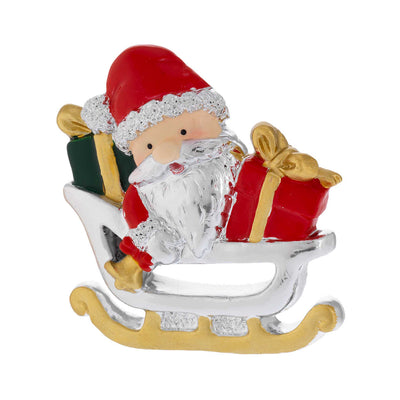 Bagutta Magnete Natalizio Babbo Natale in Slitta con Regali 5x5 cm