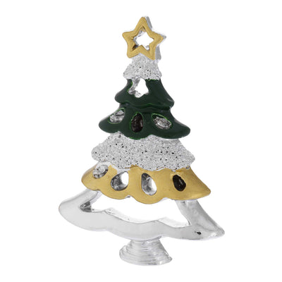 Bagutta Magnete Natalizio Albero con Decorazioni Oro 5x5 cm