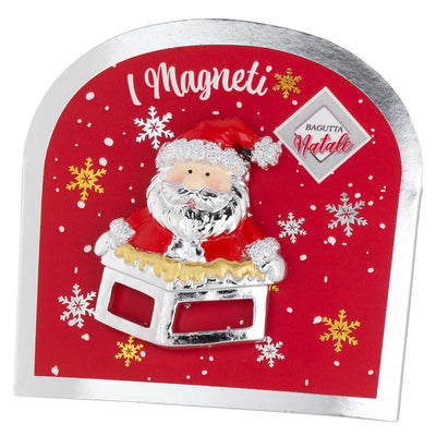 Bagutta Magnete Natalizio Babbo Natale nel Camino 5x5 cm