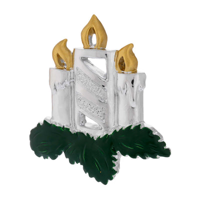 Bagutta Magnete Natalizio Tre Candele con Agrifoglio 5x5 cm