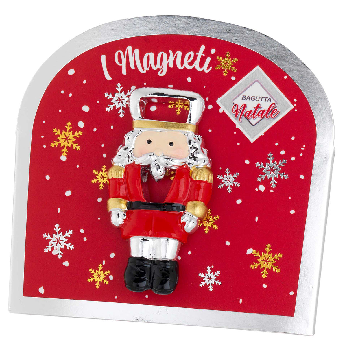 Bagutta Magnete Natalizio Soldatino Schiaccianoci 5x5 cm