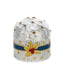 Bagutta Mini Panettone Decorativo Bianco con Fiocco Blu e Stella di Natale 6x6 cm