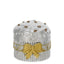 Bagutta Mini Panettone Decorativo Argento con Fiocco Oro 6x6 cm