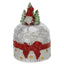 Bagutta Mini Panettone Decorativo con Gnomo Rosso e Fiocco Rosso 6x8 cm