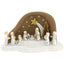 Bagutta Presepe Natalizio Provenzale con Capanna a Nuvola LED Tortora 10 Figure 27x15x14 cm