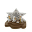 Bagutta Presepe Natalizio Europeo con Capanna a Stella LED 4 Figure 18x12x14 cm