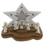Bagutta Presepe Natalizio Europeo con Capanna a Stella LED 7 Figure 24x16x18 cm