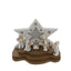 Bagutta Presepe Natalizio Provenzale con Capanna a Stella LED 7 Figure 18x12x14 cm