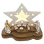 Bagutta Presepe Natalizio Provenzale con Capanna a Stella LED 10 Figure 24x16x18 cm