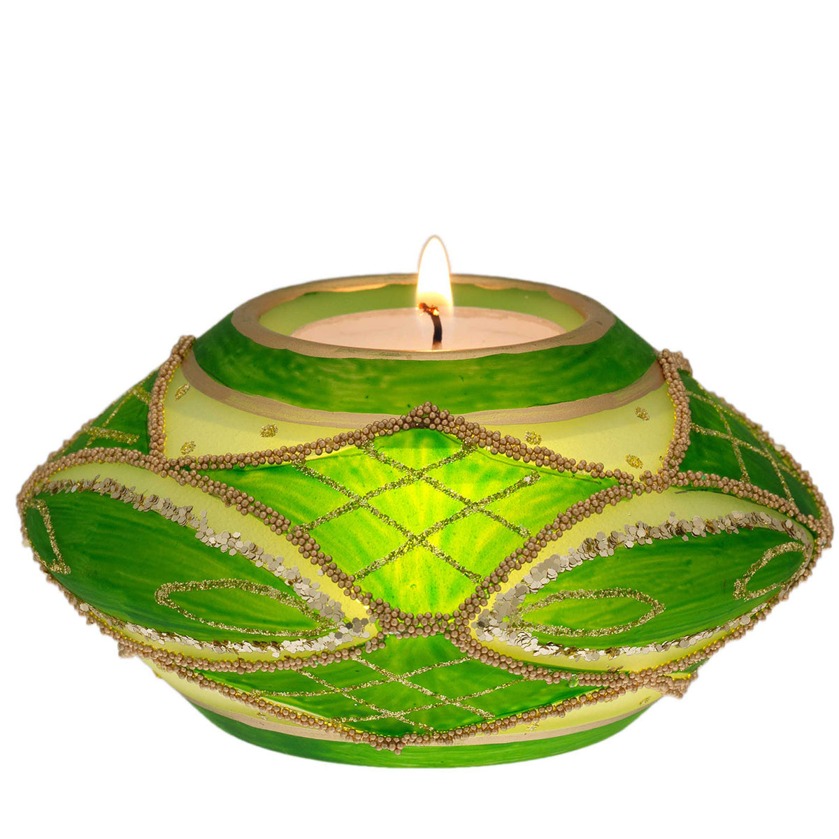 Bagutta Portacandela Natalizio Sferico Rosso con Tealight Inclusa 8 cm