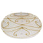 Bagutta Portacandela Natalizio Ovale Avorio con Riccioli Oro e Tealight 11x6 cm