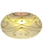 Bagutta Portacandela Natalizio a Sfera Bianco con Fiore Oro e Tealight 10 cm