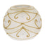 Bagutta Portacandela Natalizio a Sfera Avorio con Riccioli Oro e Tealight 10 cm