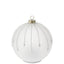 Bagutta Sfera Natalizia Girevole LED Bianca con Pendenti Argento Ø 15 cm