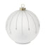 Bagutta Sfera Natalizia Girevole LED Bianca con Pendenti Argento Ø 18 cm