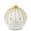 Bagutta Sfera Natalizia Girevole LED Bianca con Pendenti Oro Ø 18 cm