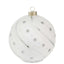 Bagutta Sfera Natalizia Girevole LED Bianca con Stelle e Specchi Ø 18 cm