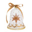 Bagutta Campanella Natalizia LED Bianca con Stella di Natale Oro 12 cm