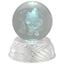 Bagutta Sfera in Cristallo LED con Babbo Natale Base Argento Diametro 8 cm
